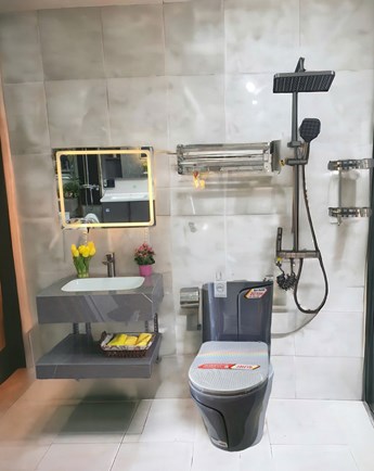 Combo Thiết bị vệ sinh Xám CB001 Combo Thiết bị vệ sinh Xám CB001