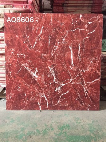Đá bóng kiếng toàn phần Trung Quốc 80x80cm đỏ vân trắng  Đá bóng kiếng toàn phần Trung Quốc 80x80cm đỏ vân trắng
