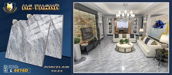 Gạch bóng kiếng Hà Thanh 60x60cm L6616D Gạch bóng kiếng Hà Thanh 60x60cm L6616D