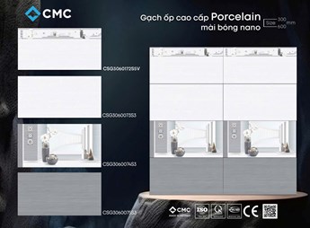 Gạch CMC 30x60cm bóng kiếng CSG3060075-S3 Gạch CMC 30x60cm bóng kiếng CSG3060075-S3