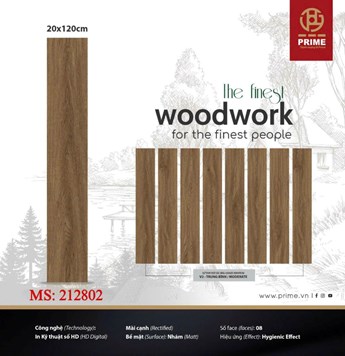 Gạch PRIME 20x120cm thẻ gỗ 212802 Gạch PRIME 20x120cm thẻ gỗ 212802