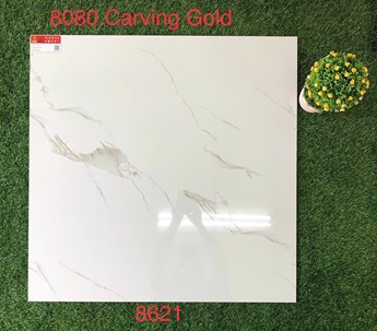 Gạch PRIME 80x80cm bóng Carving Gold 8621