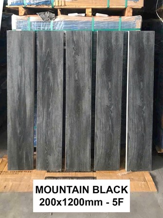Gạch Vân gỗ 20 x 120cm Ấn Độ MOUNTAIN BLACK