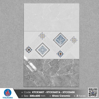 Gạch Viglacera 30x60cm Men bóng KTCE3608 Gạch Viglacera 30x60cm Men bóng KTCE3608
