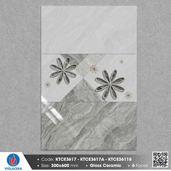 Gạch Viglacera 30x60cm Men bóng KTCE3617 Gạch Viglacera 30x60cm Men bóng KTCE3617