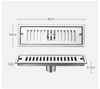 Phễu thoát sàn Inox 09-10x30cm 