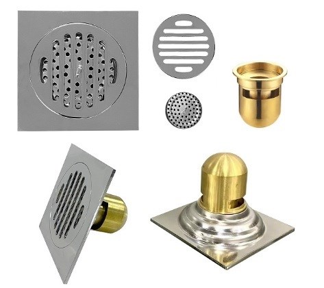 Phễu thoát sàn Inox 304 - 011B-15cm bóng 