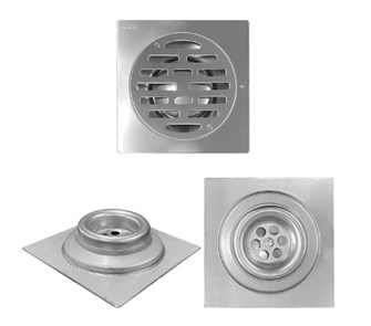 Phễu thoát sàn Inox 304 - 04B-15cm Mờ