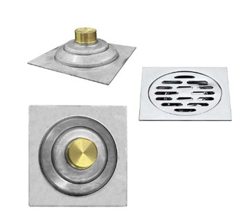 Phễu thoát sàn Inox 304 - 05B-15cm bóng 