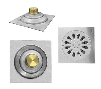 Phễu thoát sàn Inox 304 - 05D-15cm mờ